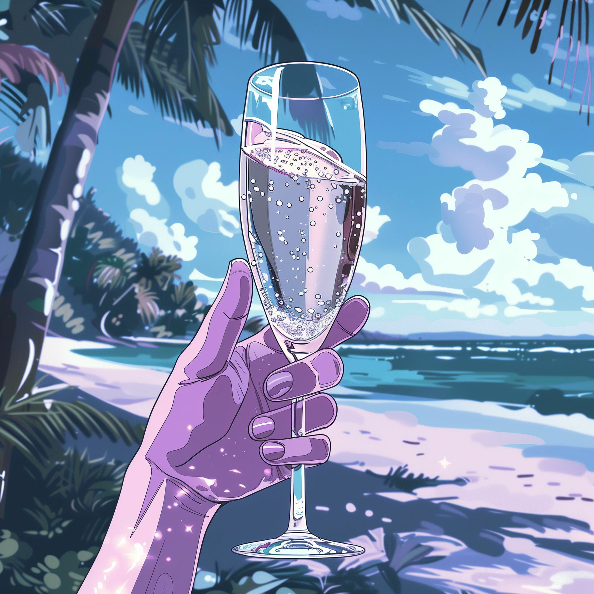 Album cover of Champagne Coast (Slowed + Reverb)