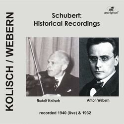 Cover of Franz Schubert: Historical Recordings (1932, 1940)