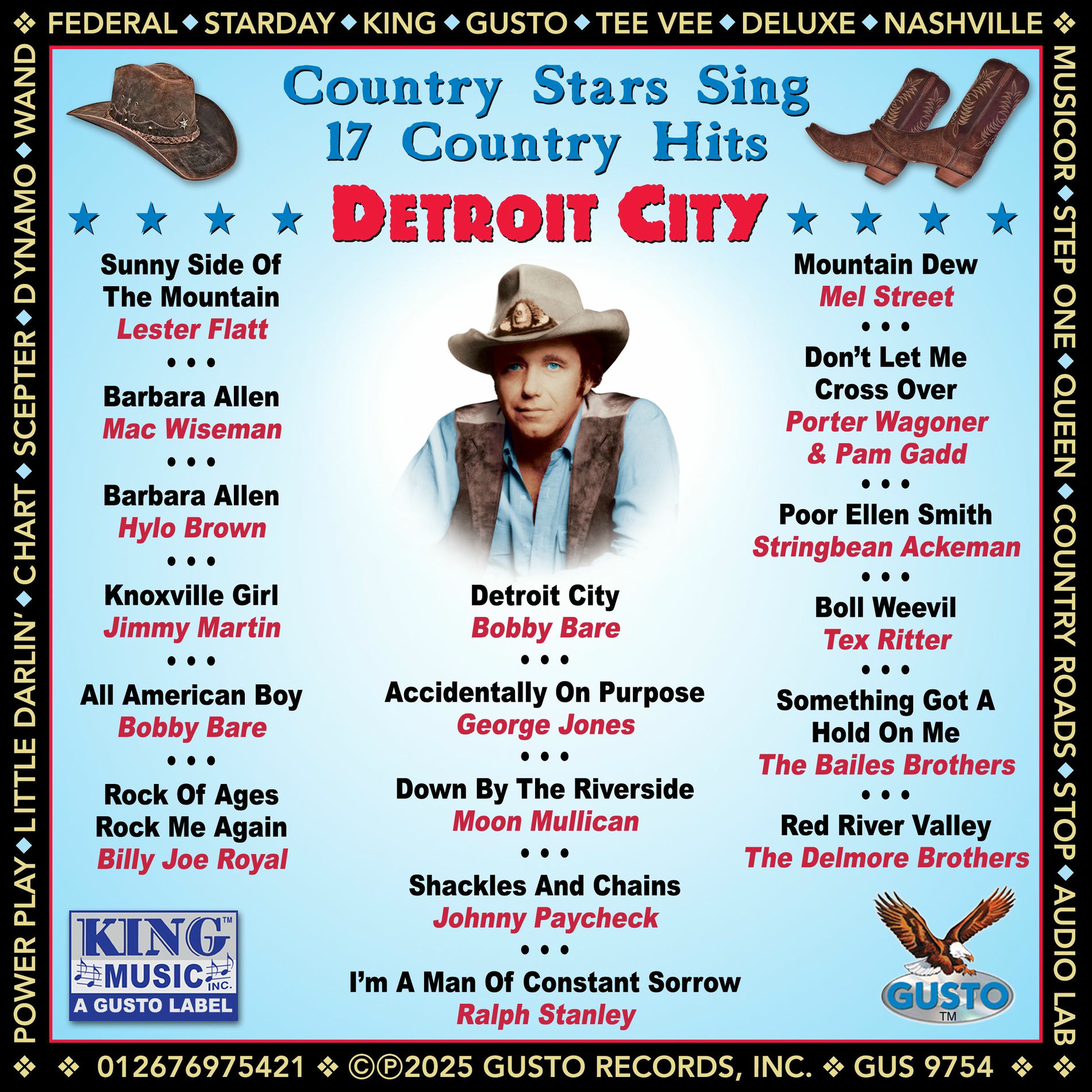Album cover of Detroit City - Country Stars Sing 17 Country Hits