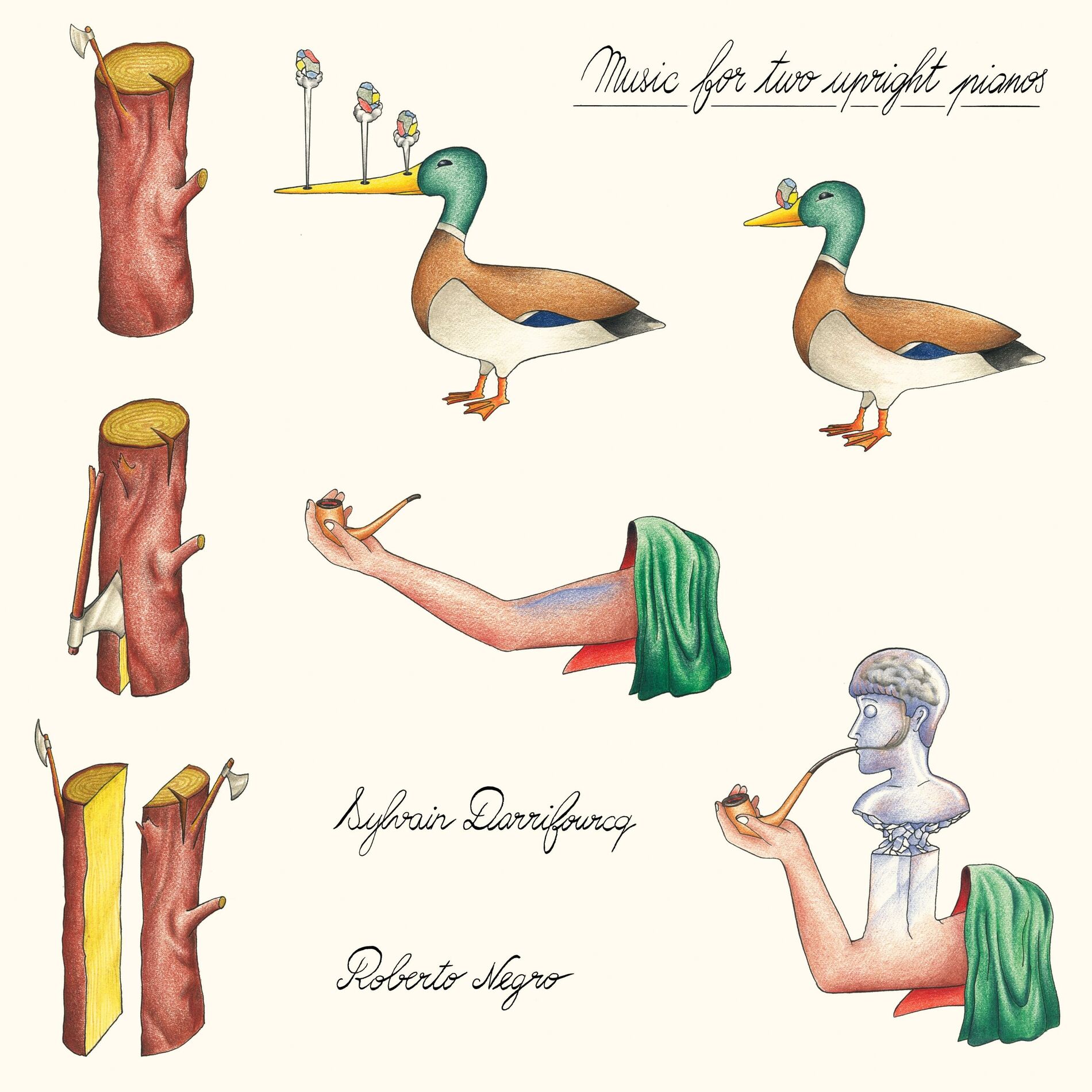 Album cover of music for two upright pianos
