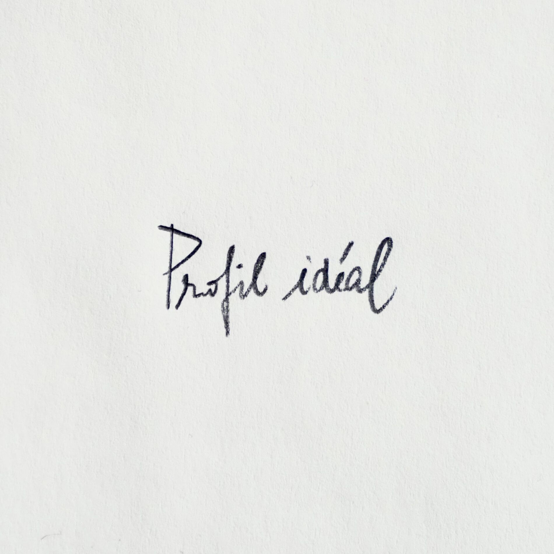 Album cover of Profil idéal