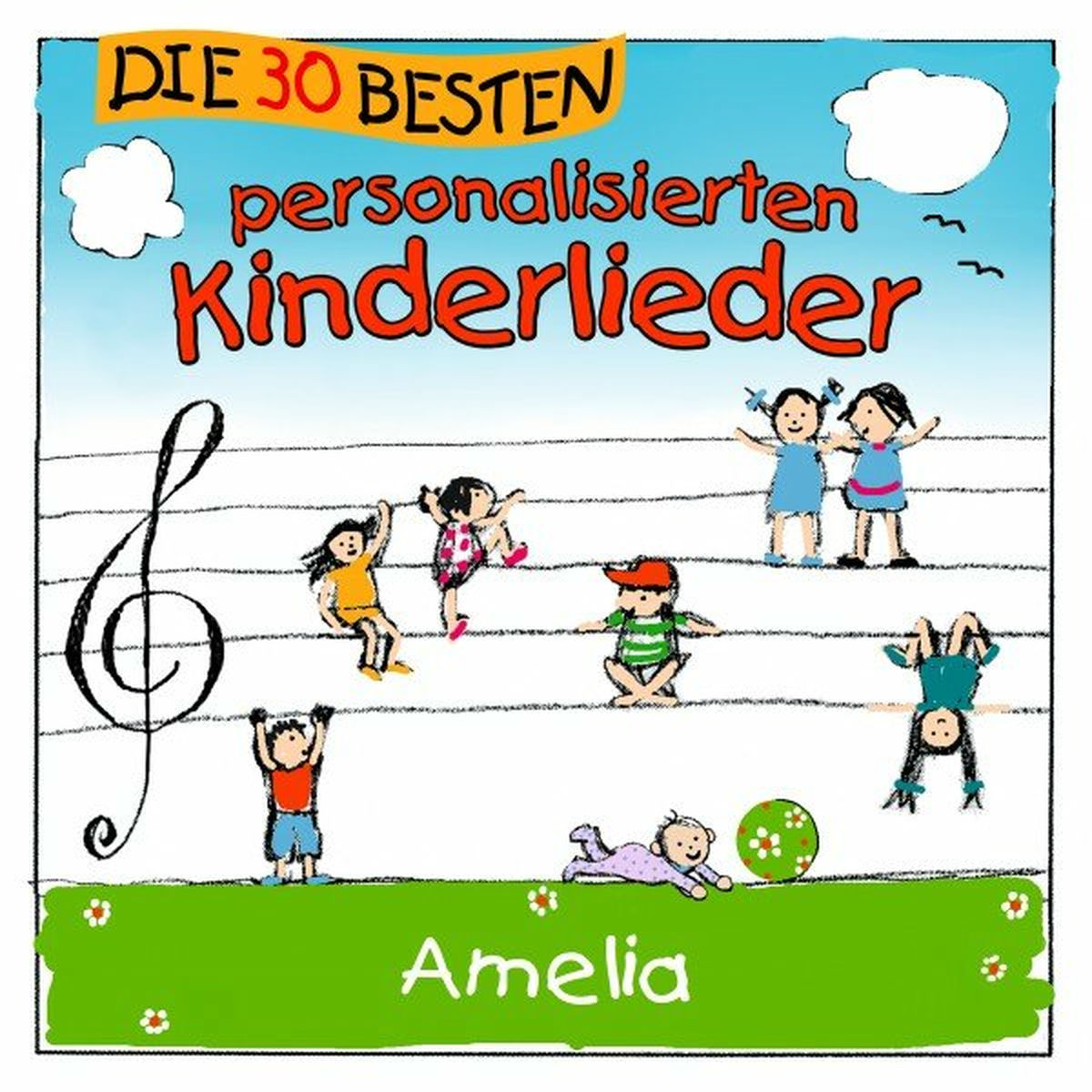Album cover of Die 30 besten personalisierten Kinderlieder für Amelia