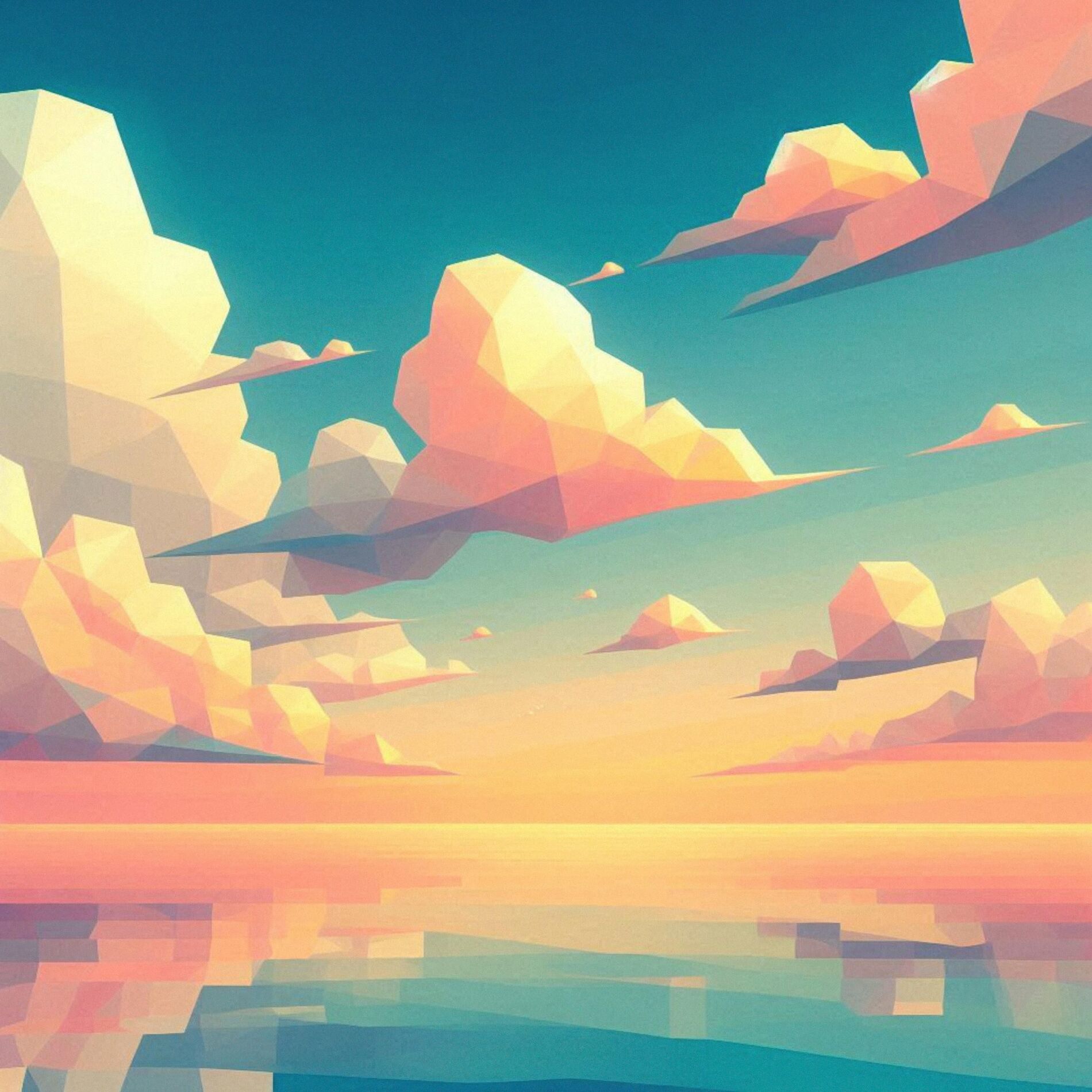 Album cover of low poly skyscape