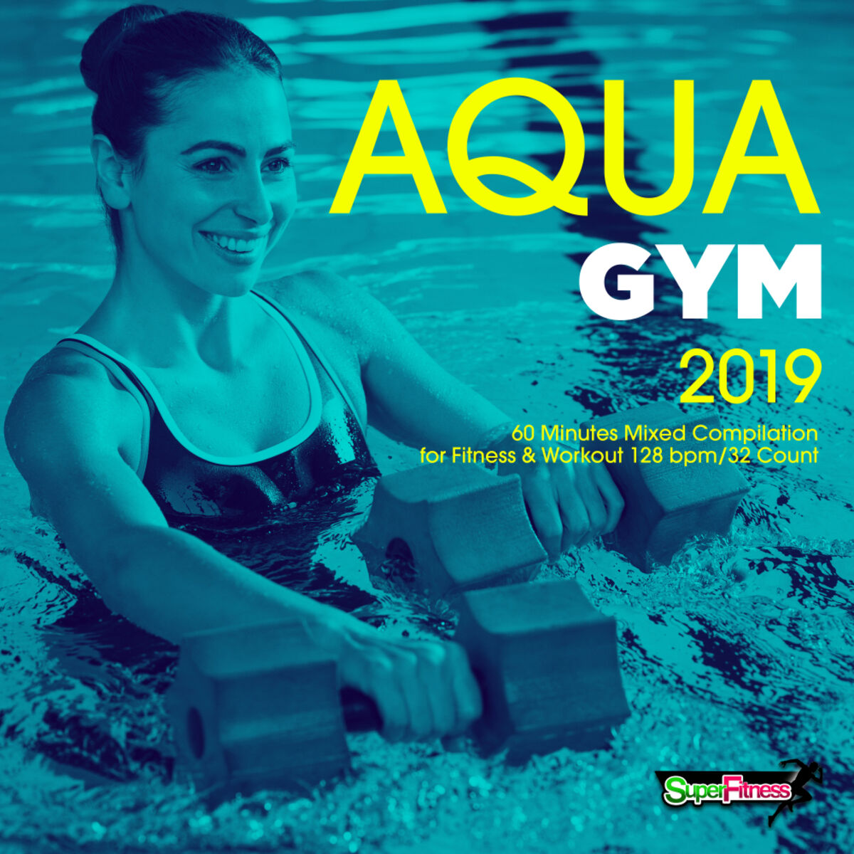 Album cover of Aqua Gym Spring 2019: 60 Minutes Mixed Compilation for Fitness & Workout 128 bpm/32 Count