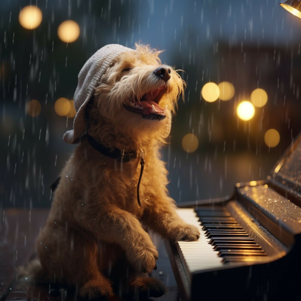Picture of Puppy Puddles: Rain Soaked Dog Rhapsody