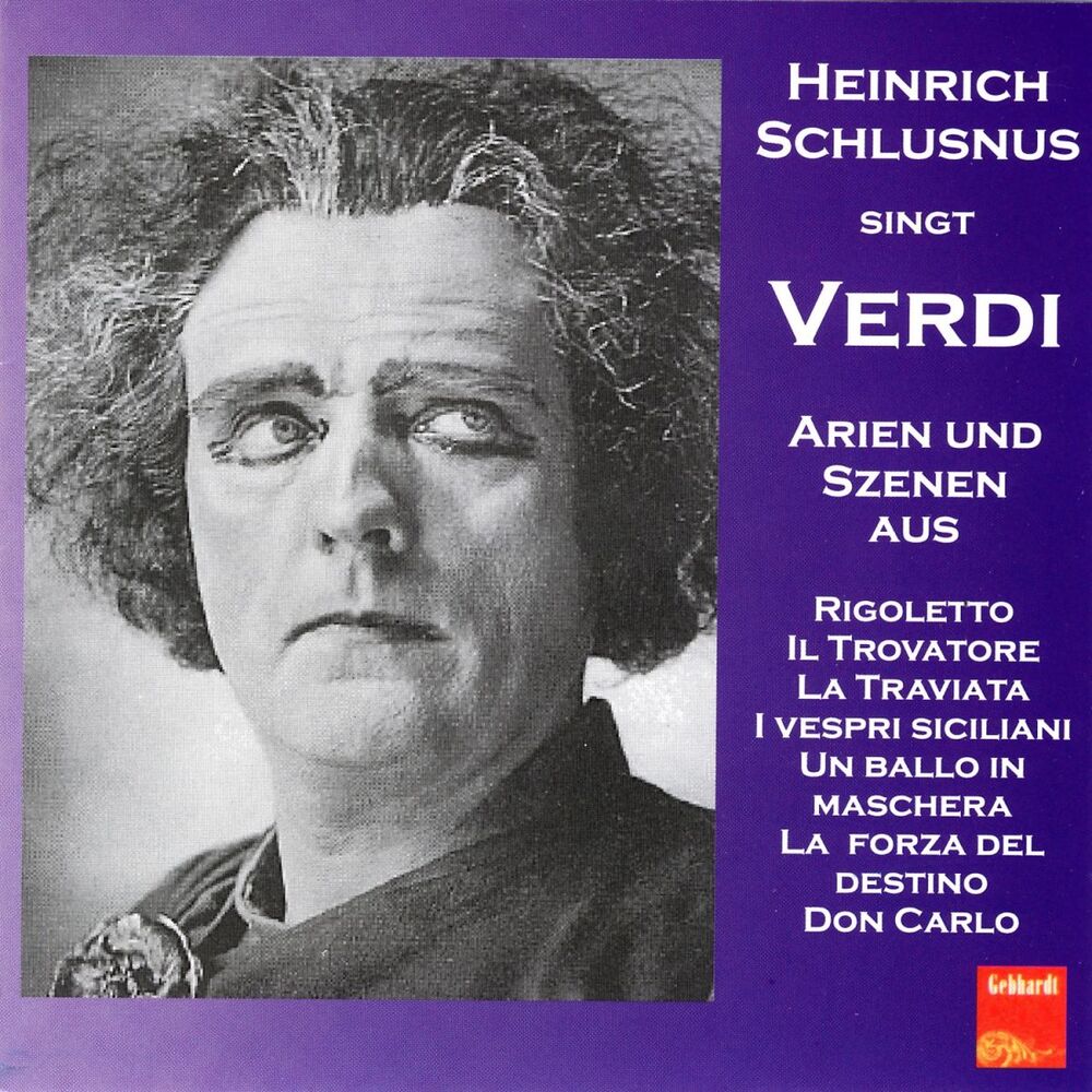 Picture of Heinrich Schlusnus Sings Verdi