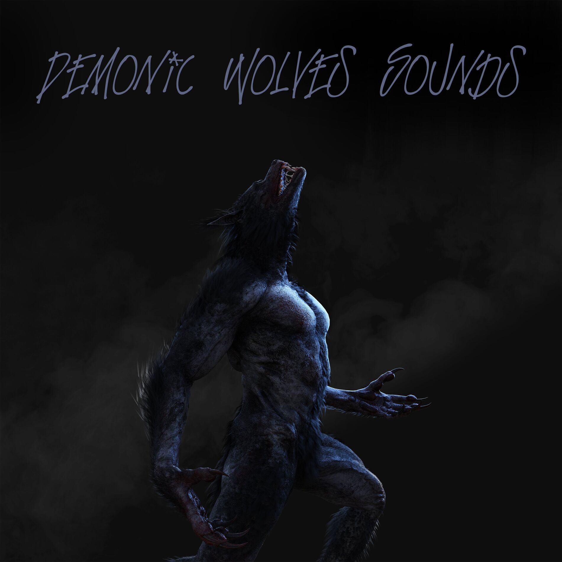 Album cover of Demonic Wolves Sounds: Halloween Scary Ambient Music, Haunted Forest by Night, Attack of the Werewolf