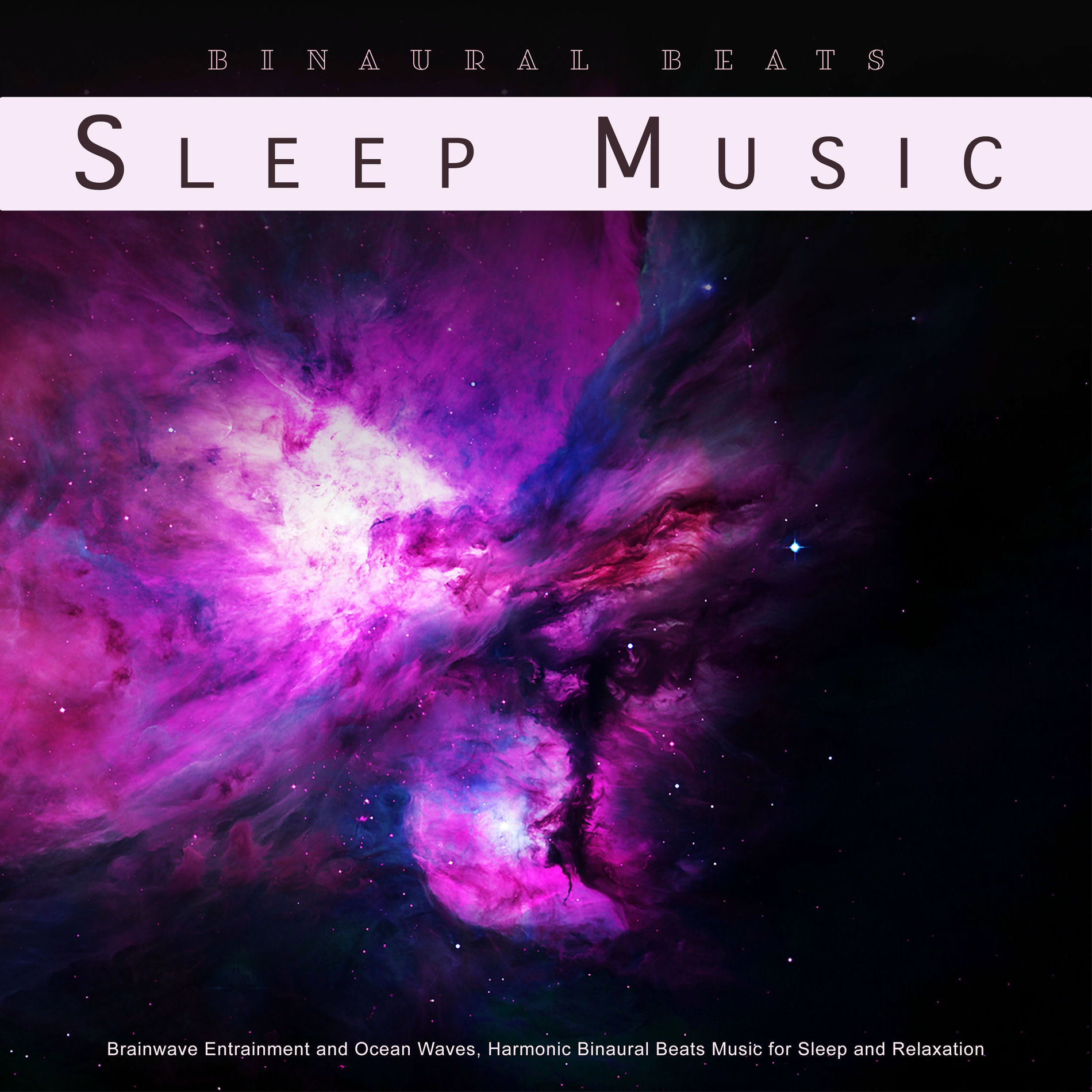 Album cover of Binaural Beats Sleep Music: Brainwave Entrainment and Ocean Waves, Harmonic Binaural Beats Music for Sleep and Relaxation