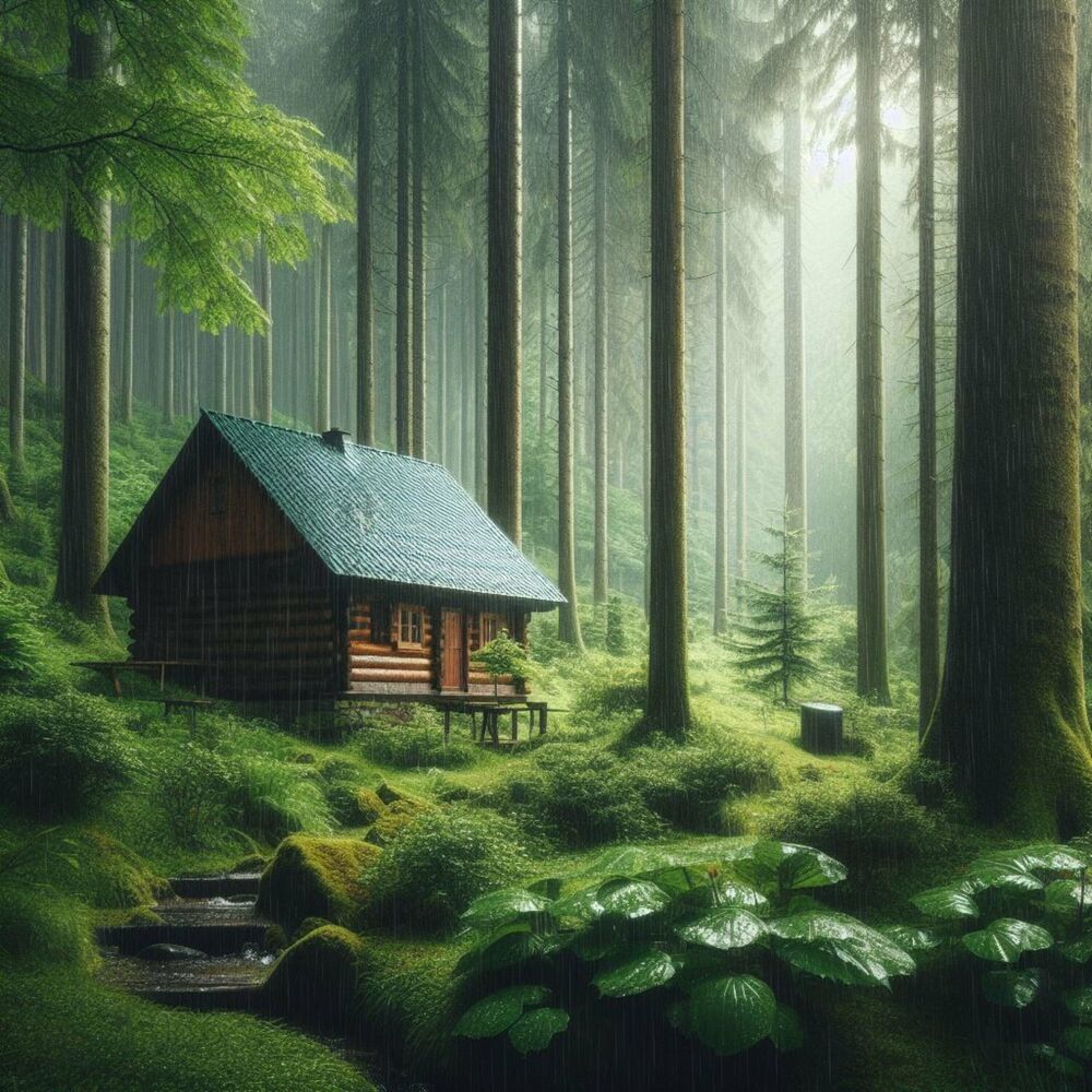 Picture of Heavy Rain at the Forest House