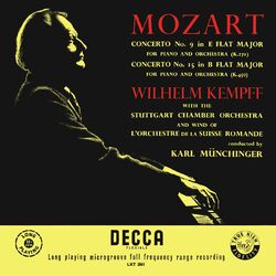 Cover of Mozart: Piano Concerto No. 9 'Jeunehomme'; Piano Concerto No. 15 (Wilhelm Kempff: Complete Decca Recordings, Vol. 3)