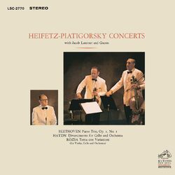 Cover of Beethoven: Piano Trio No. 1 in E-Flat Major & Haydn: Divertimento in D Major & Rózsa: Sinfonia concertante