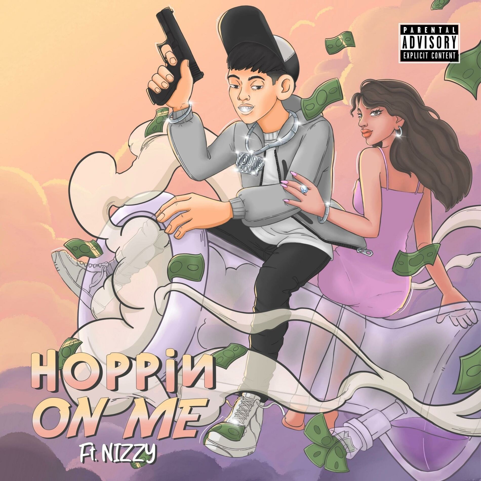 Album cover of HOPPIN ON ME (feat. NIZZY)