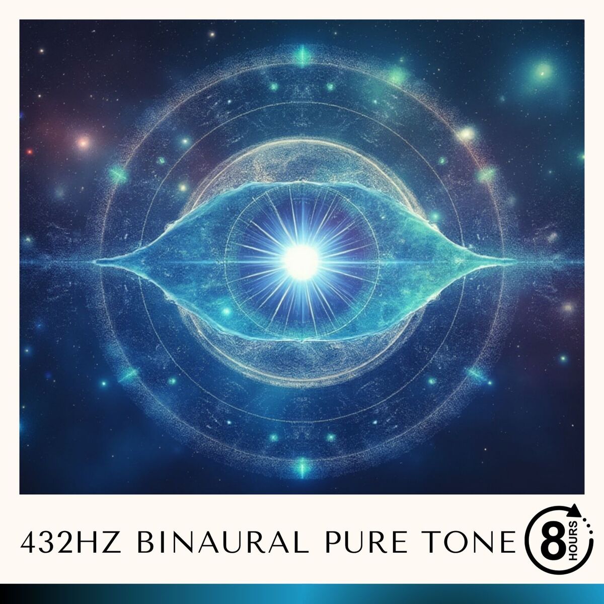 Album cover of 8 Hours of 432Hz Binaural Pure Tone