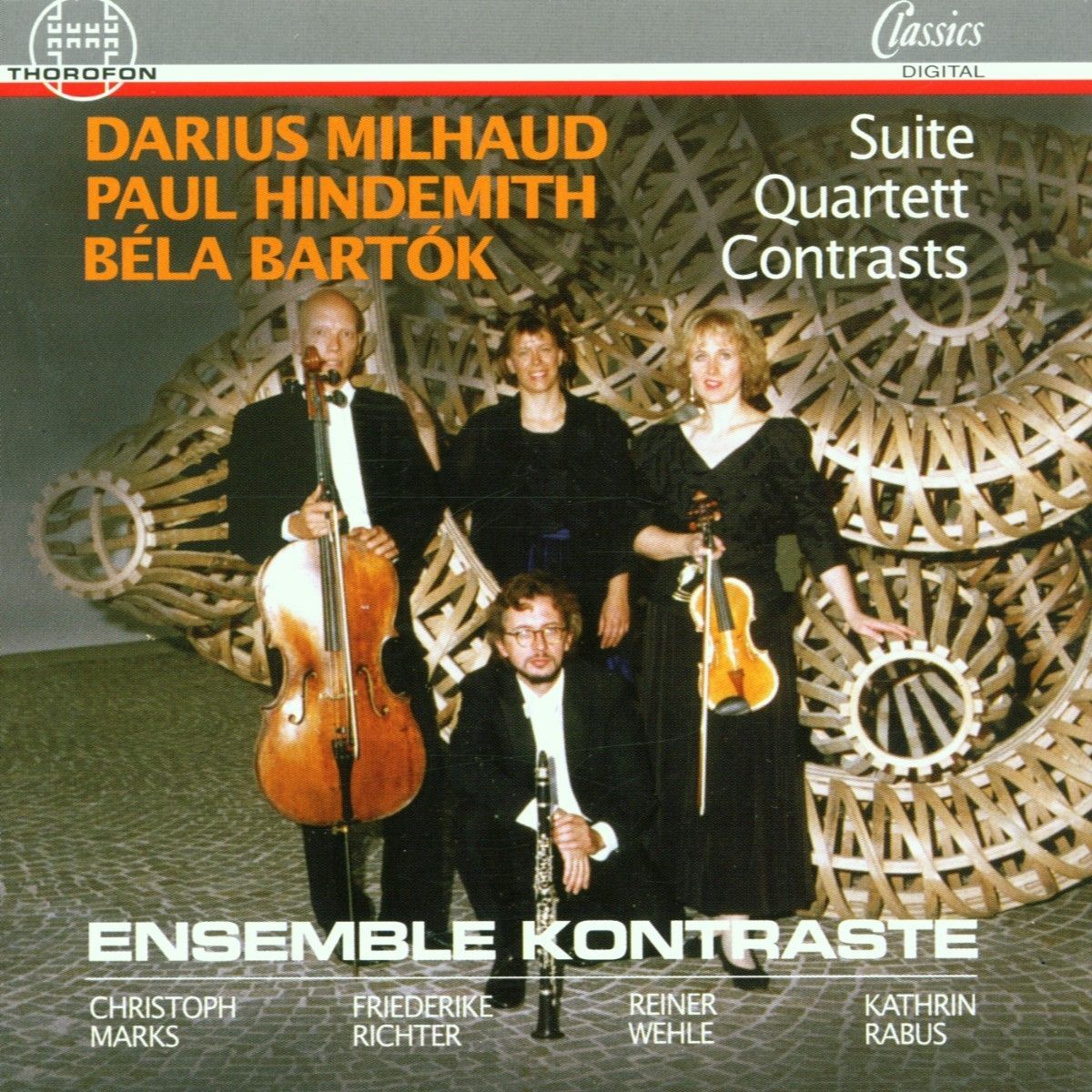 Album cover of Milhaud, Hindemith, Bartok