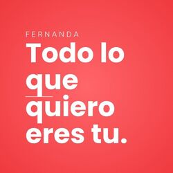 Cover of Todo lo que quiero eres tu