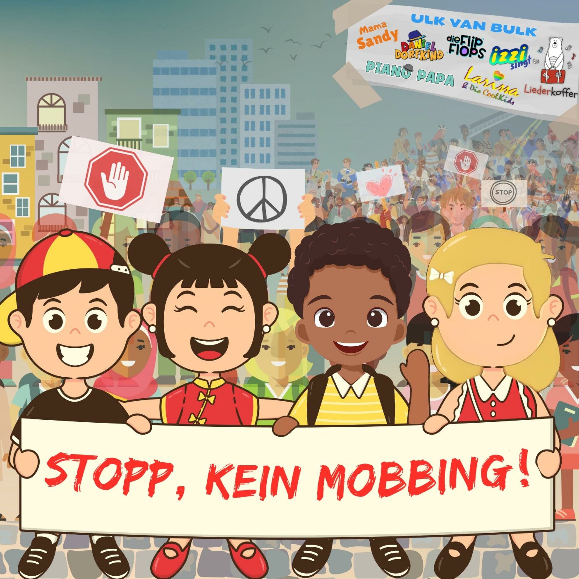 Album cover of Stopp, kein Mobbing! (feat. Mama Sandy, Ulk Van Bulk, Liederkoffer, Larissa und die CoolKids & izzi singt)