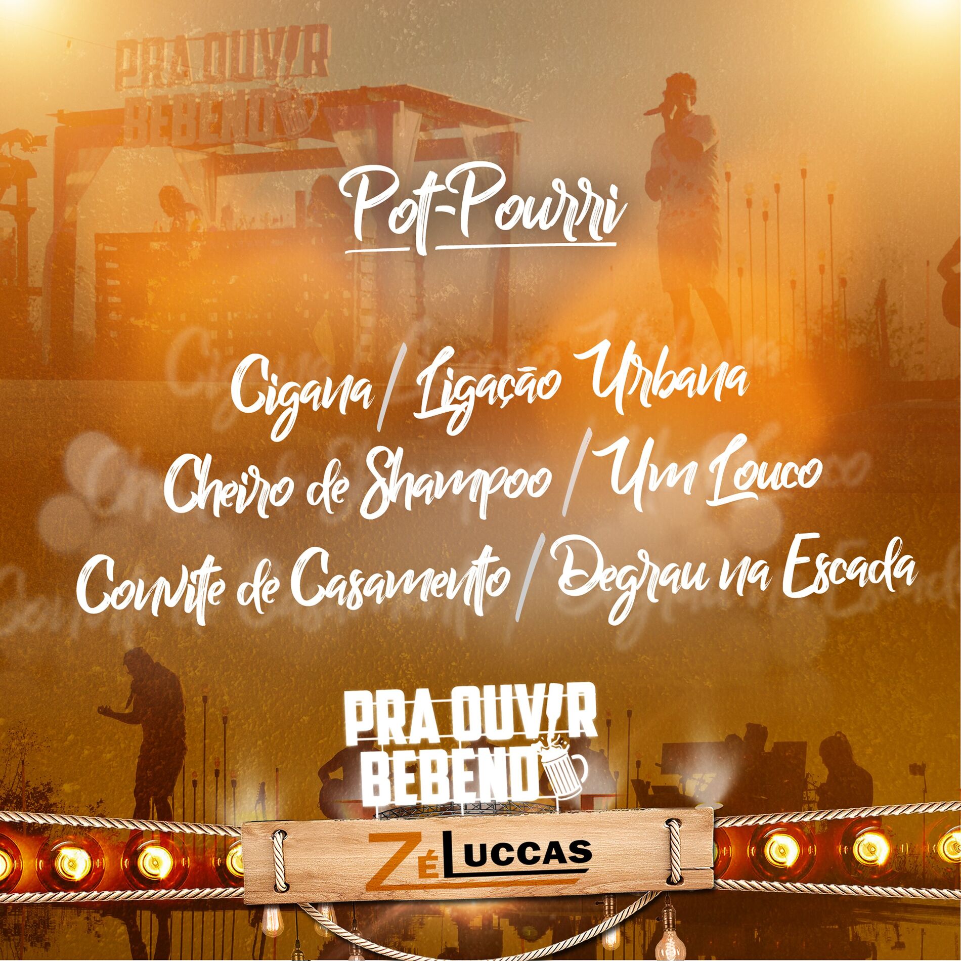Album cover of Pot-Pourri: Cigana / Ligação Urbana / Cheiro de Shampoo / Um Louco / Convite de Casamento / Degrau na Escada