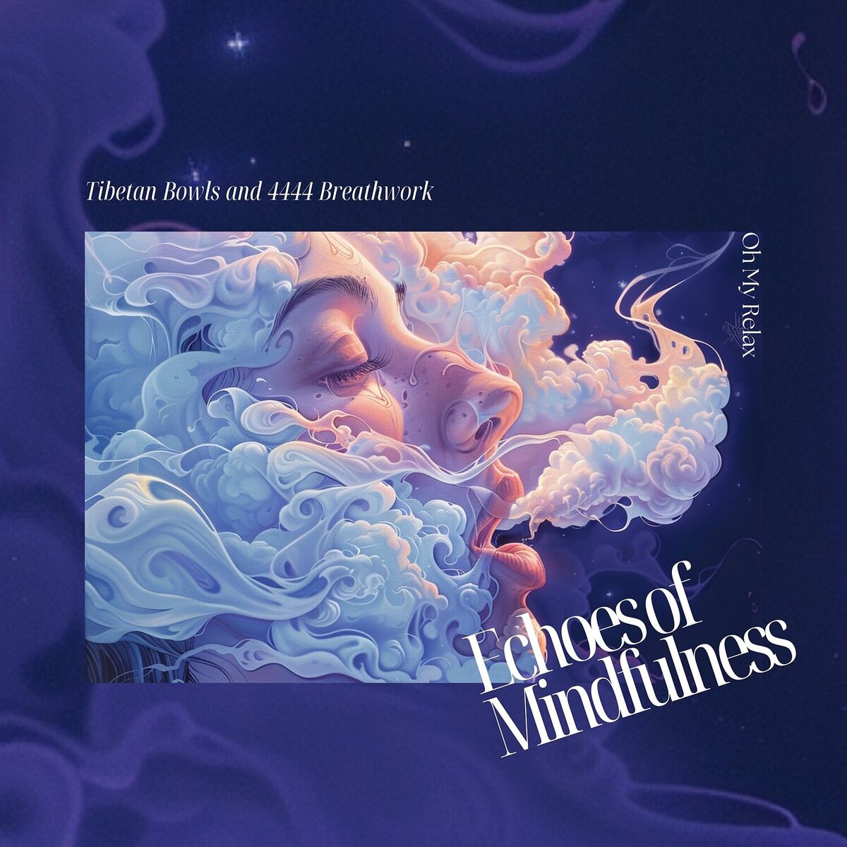 Album cover of Echoes of Mindfulness: Tibetan Bowls and 4444 Breathwork