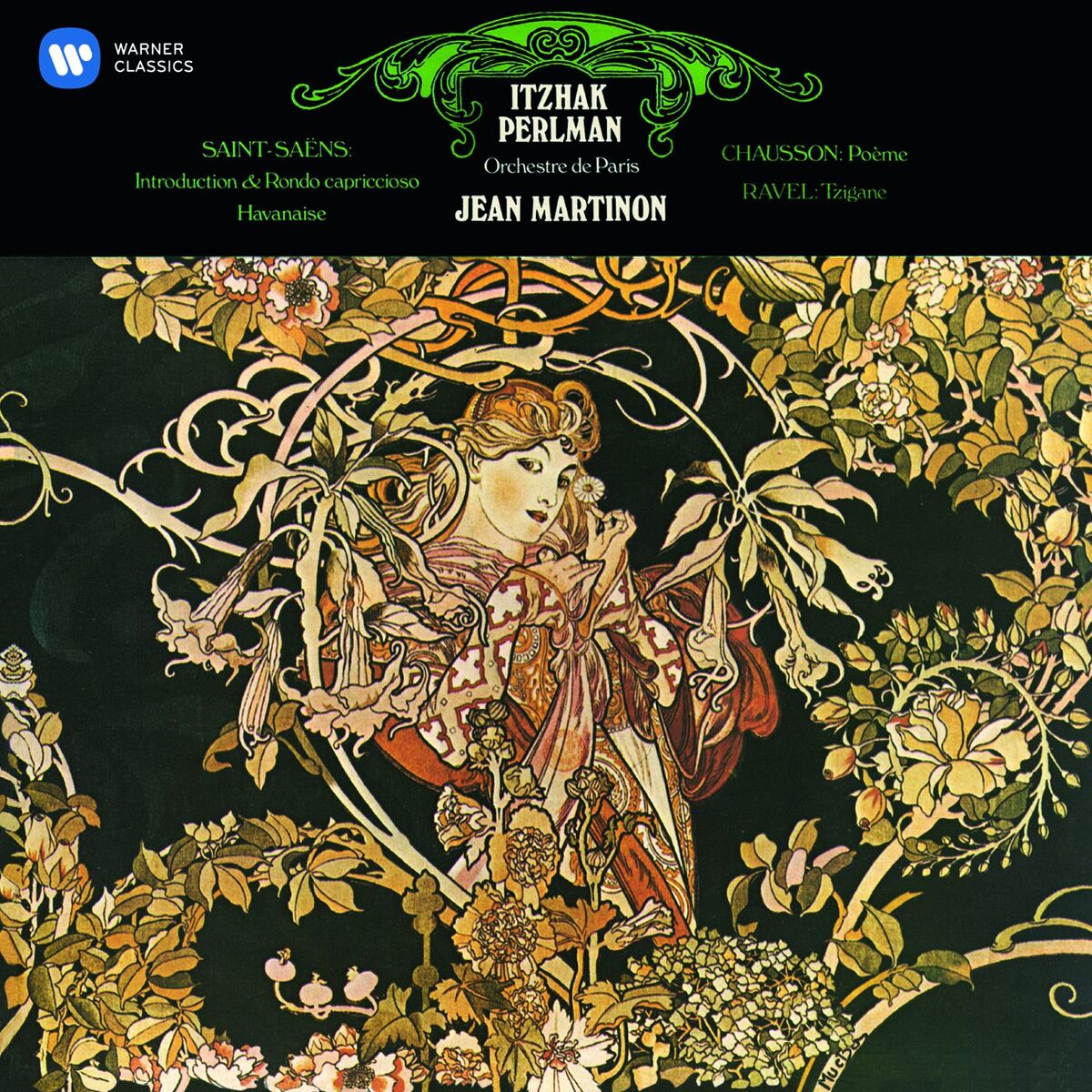 Album cover of Perlman plays Saint-Saëns, Chausson & Ravel