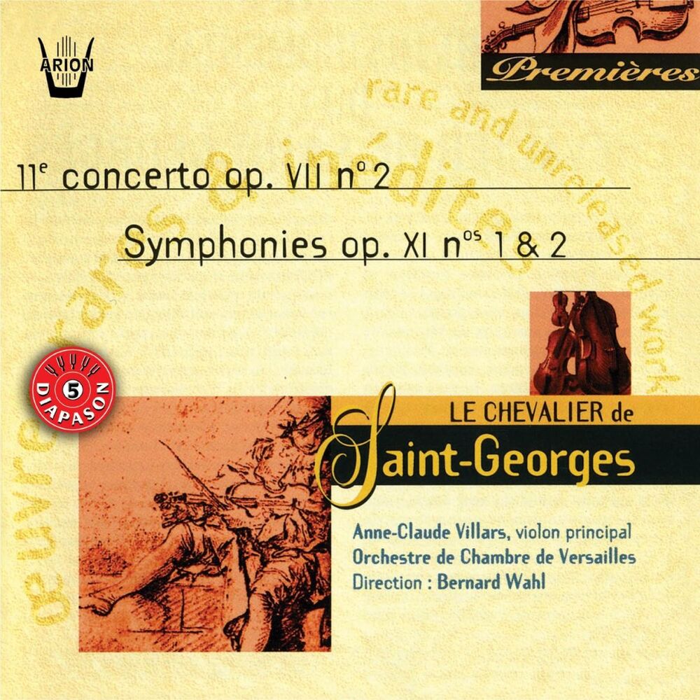 Picture of Saint-Georges : Concerto No. 2, Op. VII - Symphonies No. 1 & 2, Op. XI