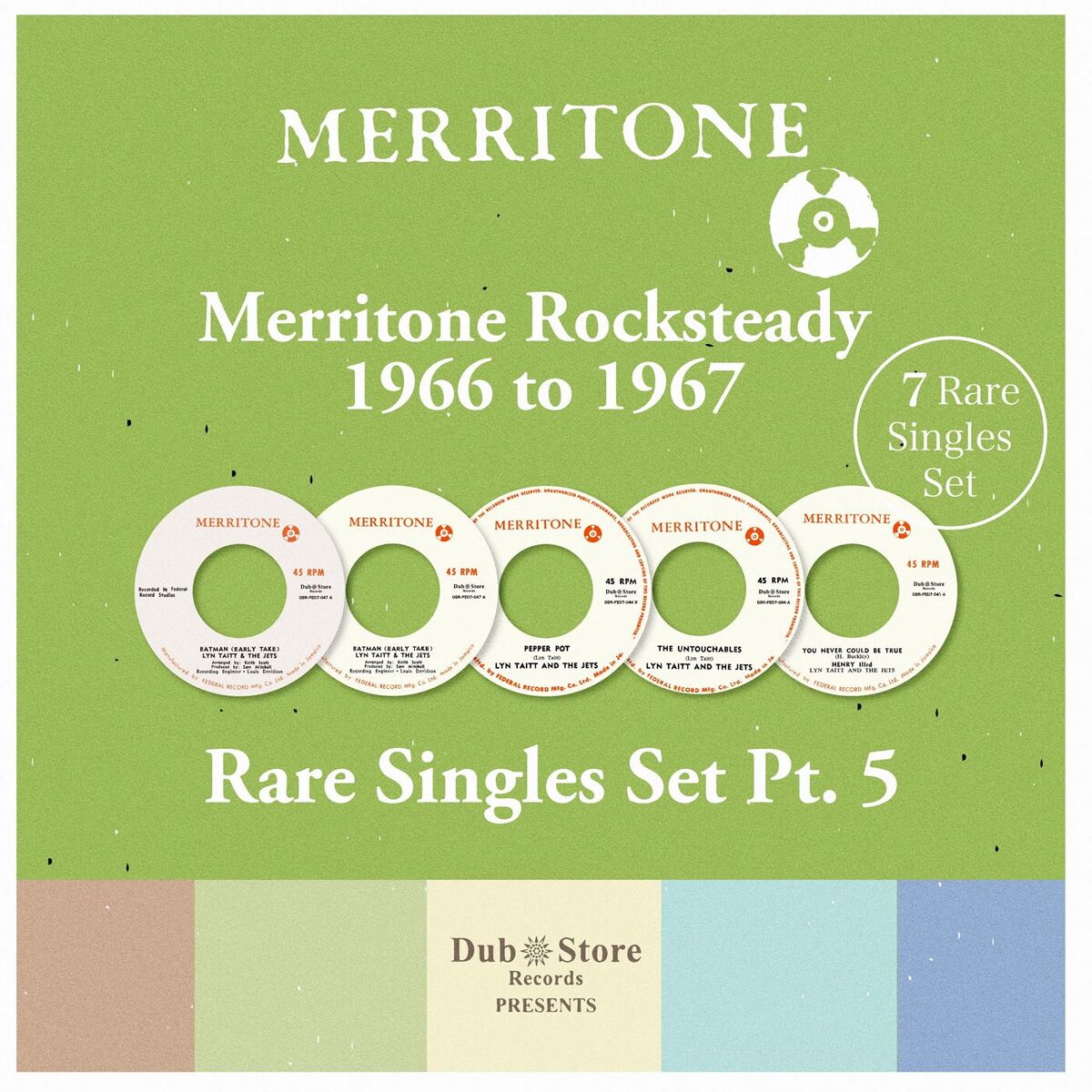 Album cover of Merritone Rocksteady 1966 to 1969 - 7 Rare Singles Set Pt. 5