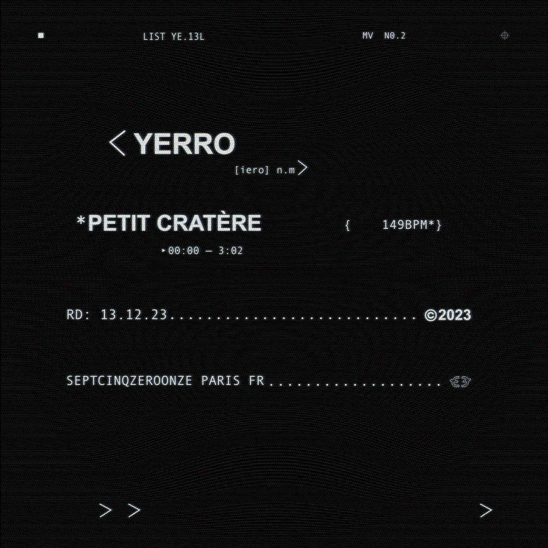 Album cover of PETIT CRATÈRE