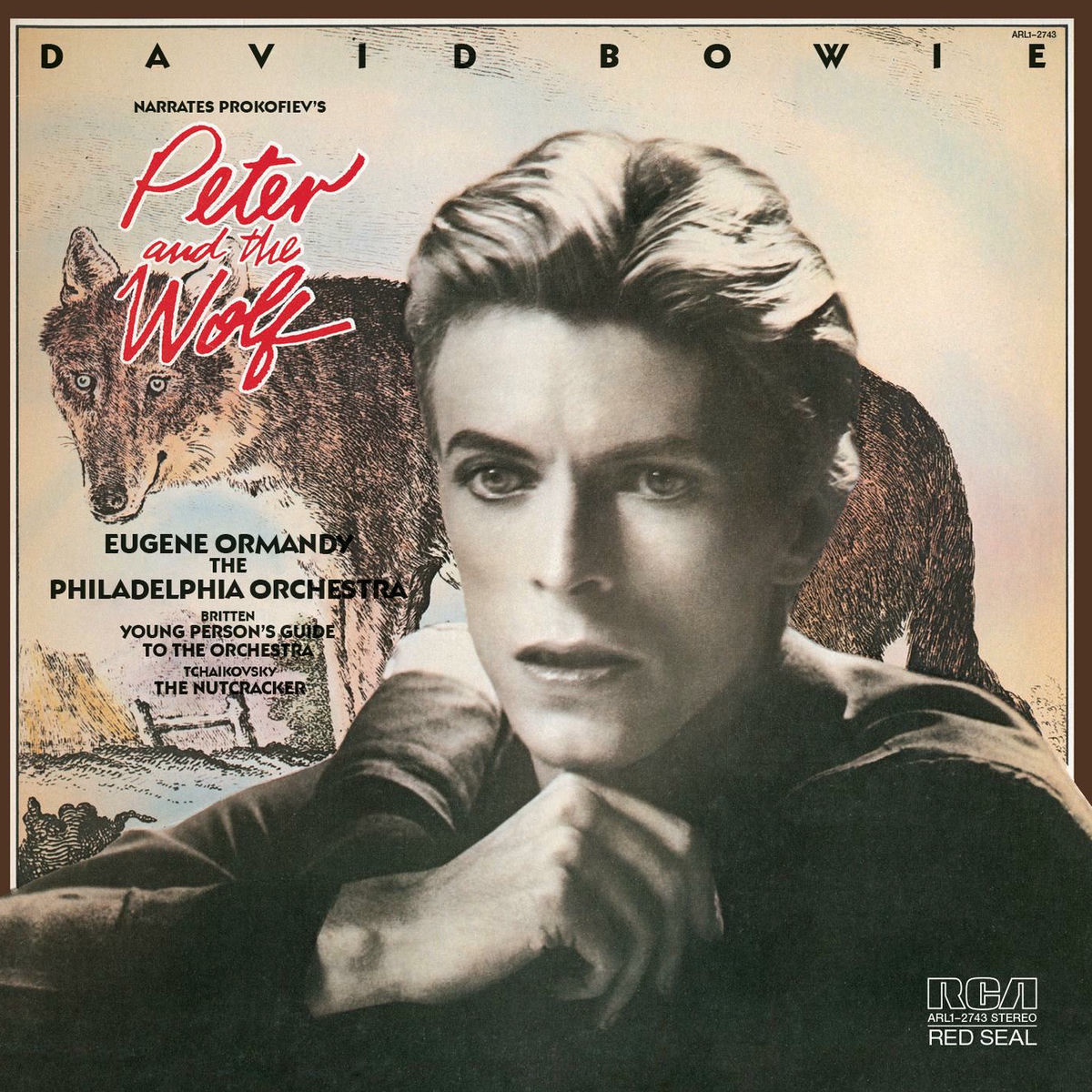 Album cover of David Bowie narrates Prokofiev's Peter and the Wolf & The Young Person's Guide to the Orchestra