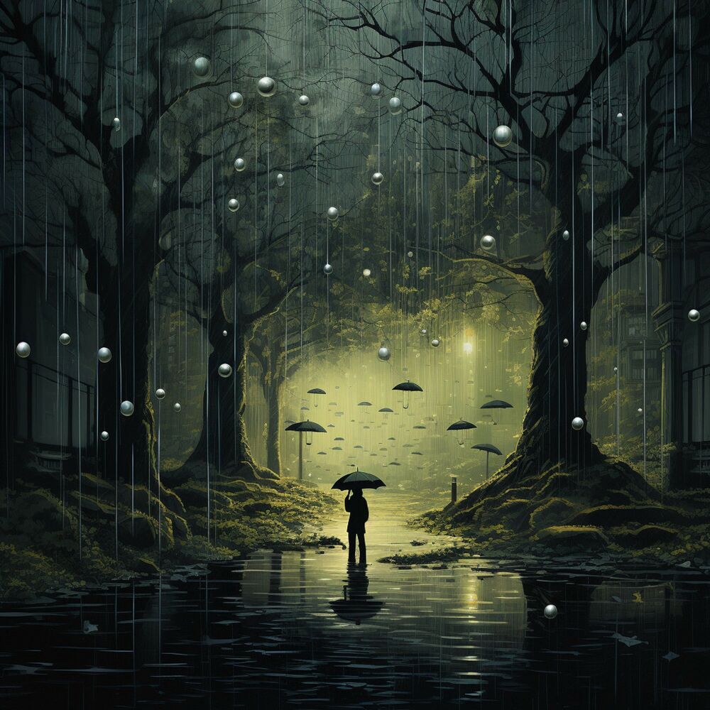 Picture of Raindrop Rhythms: Nature's Drizzling Discourse
