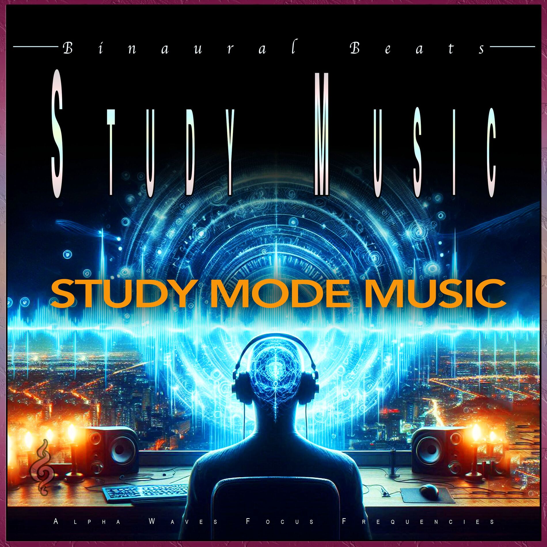 Album cover of Binaural Beats Study Music: Alpha Waves Focus Frequencies