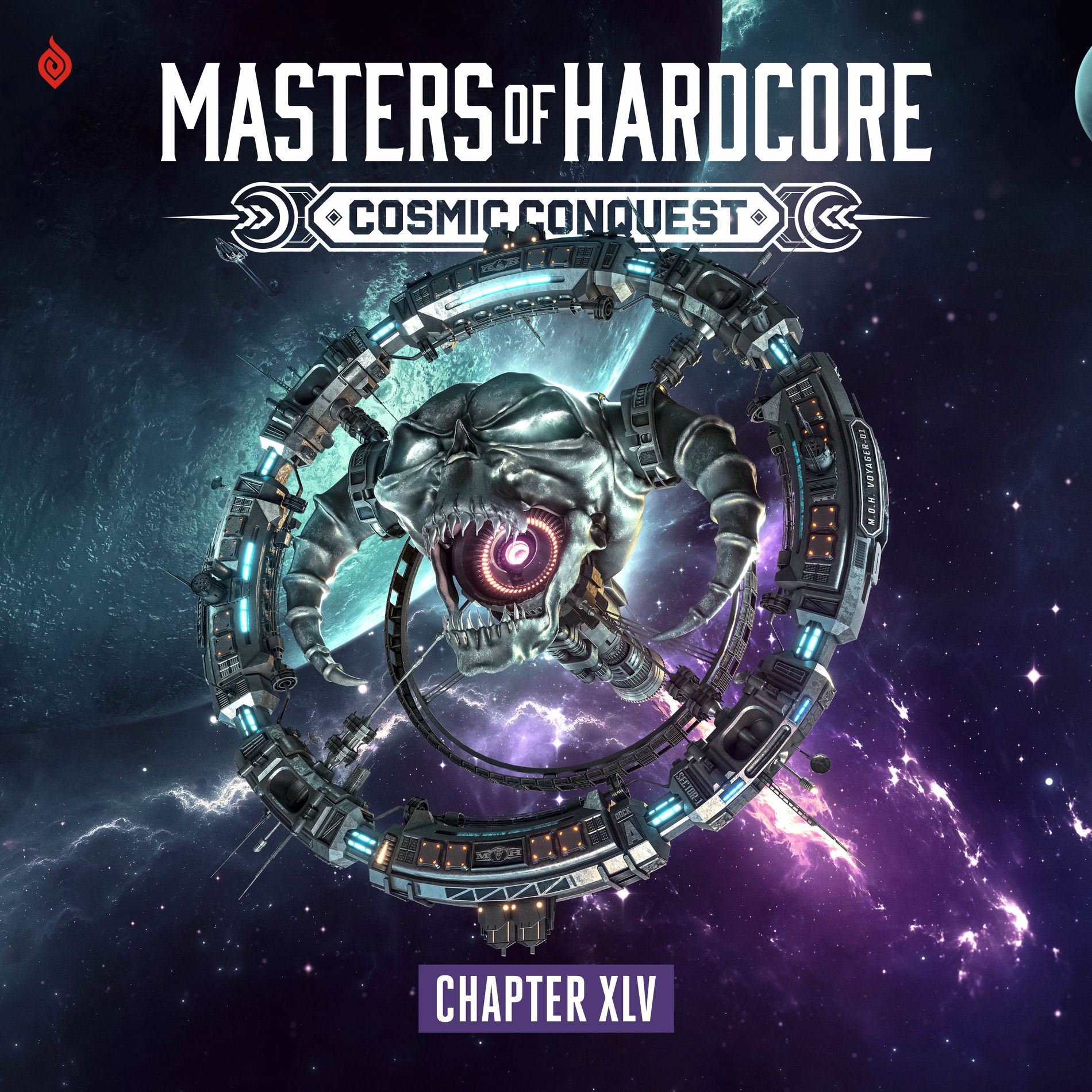 Album cover of Masters Of Hardcore Chapter XLV (2023) - Cosmic Conquest