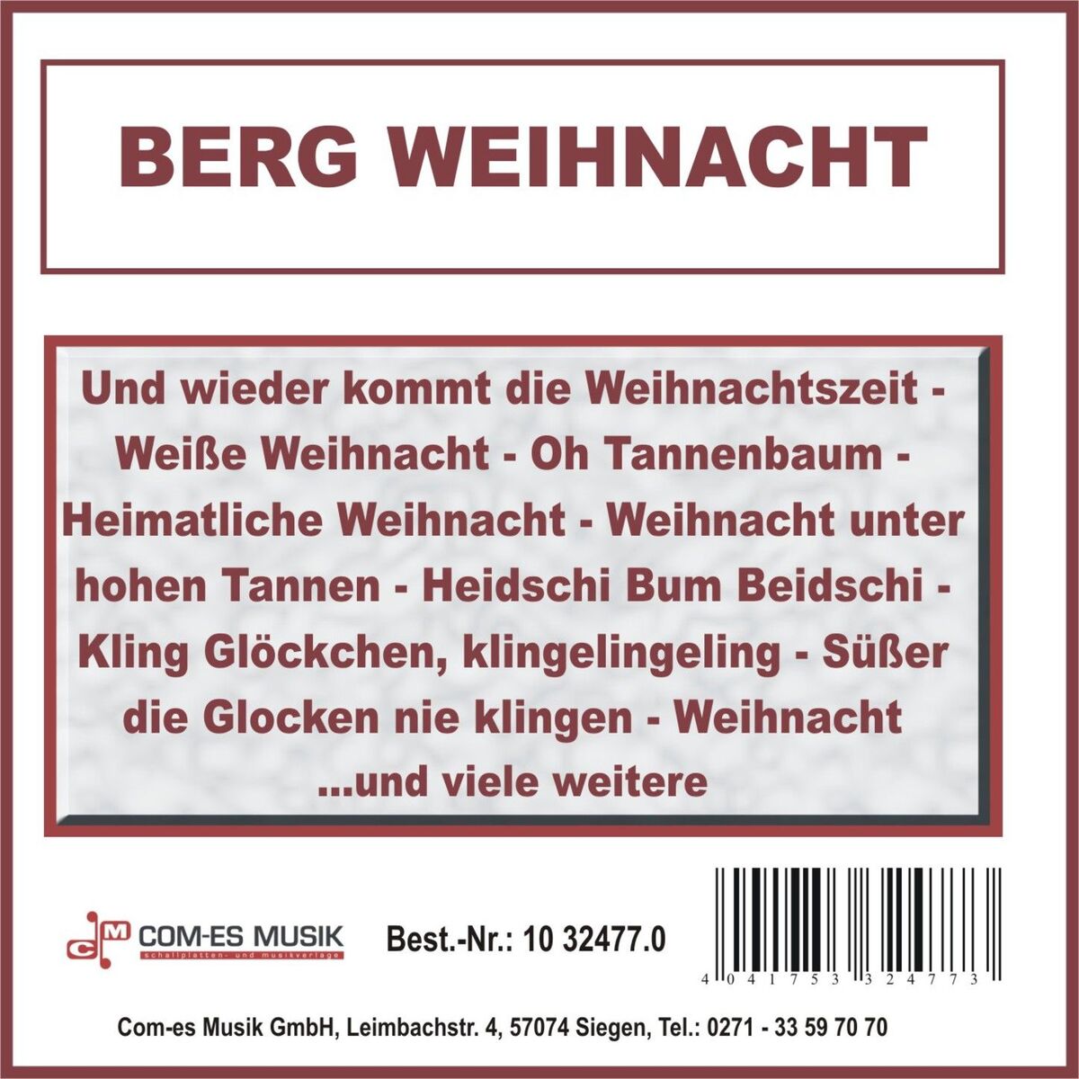 Album cover of Berg Weihnacht