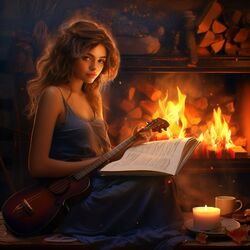 Cover of Ember's Study Hymn: Music in the Fireplace