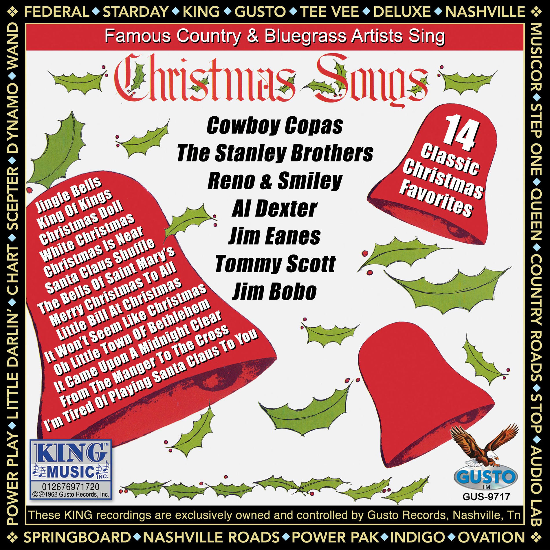 Album cover of Christmas Songs - Famous Country & Bluegrass Artists Sing