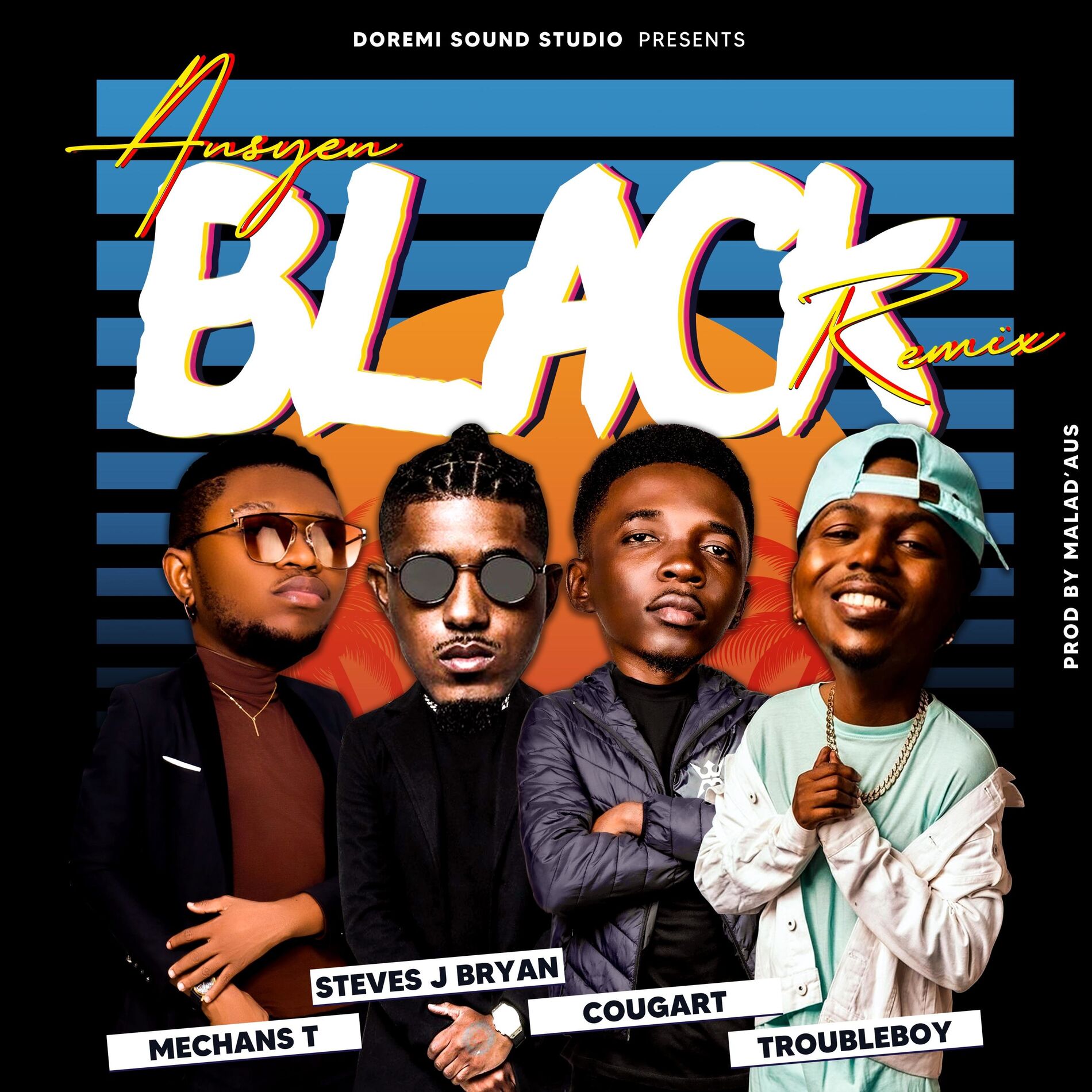 Album cover of ANSYEN BLACK (feat. Troubleboy Hitmaker, Steves J. Bryan & MechansT) [Malad'Aus Remix Drill Version]