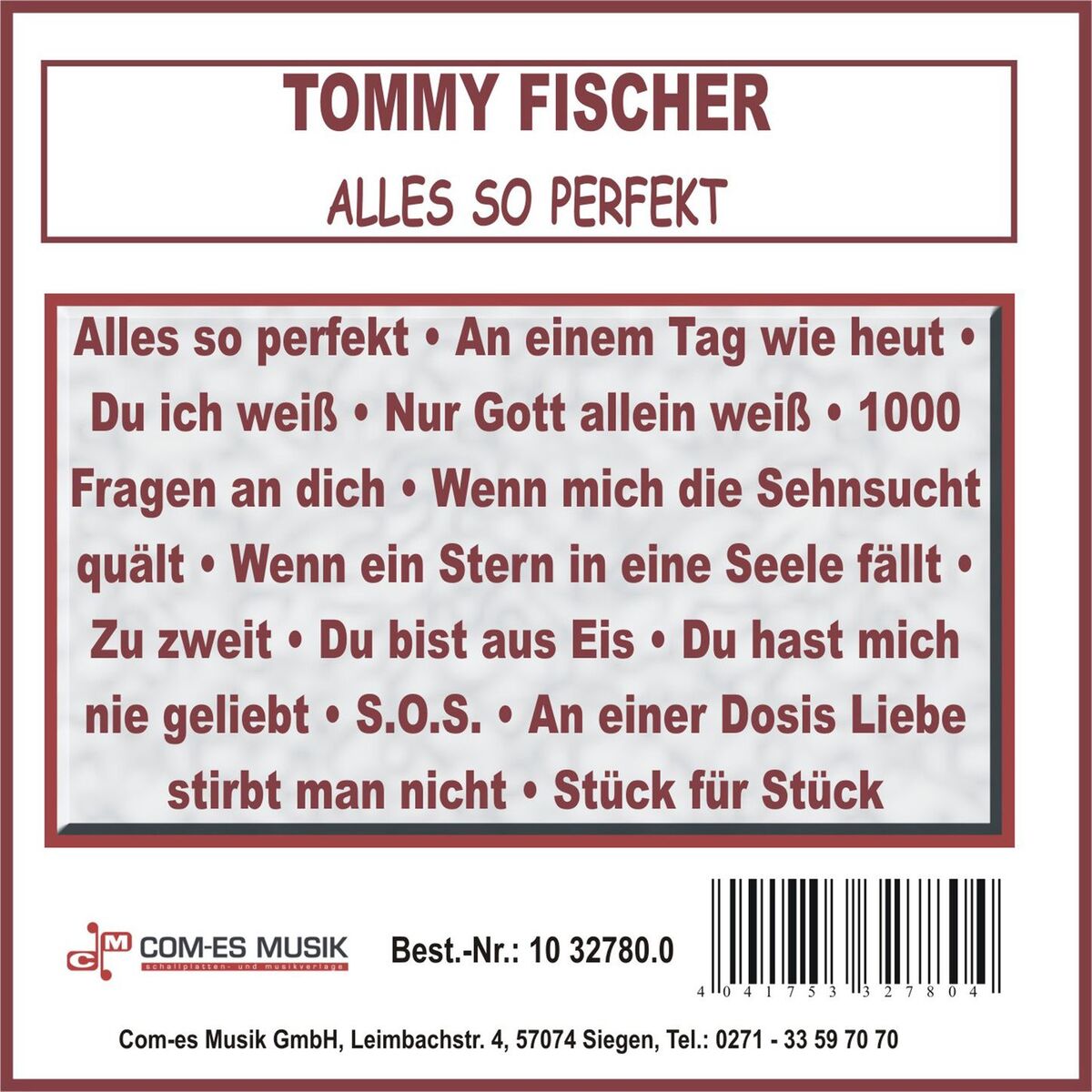 Album cover of Alles so perfekt