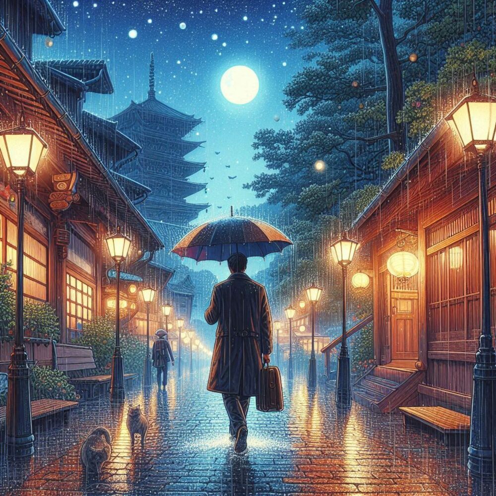 Picture of Heavy Rain While Walking in my Neighborhood