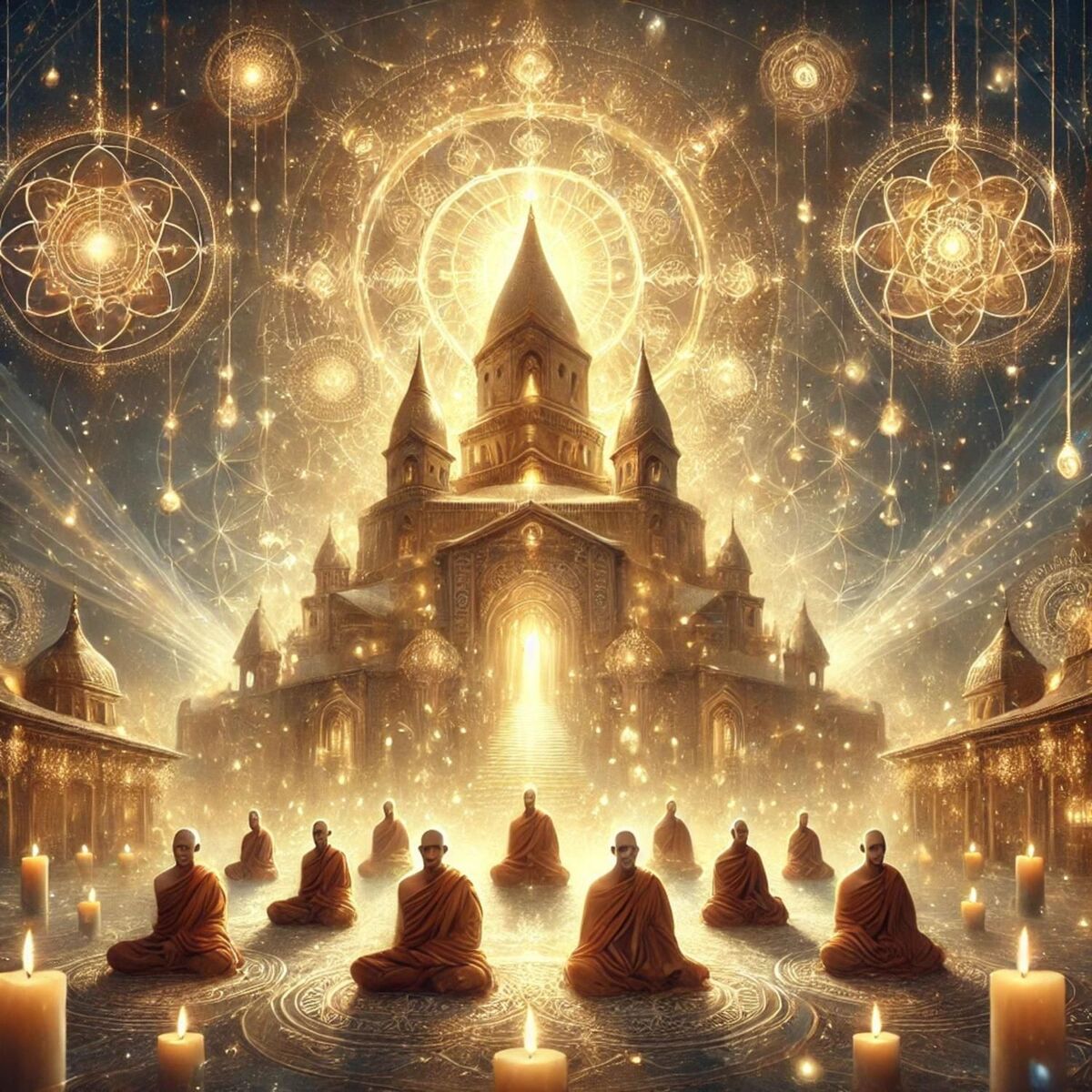 Album cover of Divine Harmonie de l'Esprit : Chants Monastiques Sacrés, Mantras Guérisseurs & Rituels Purificateurs