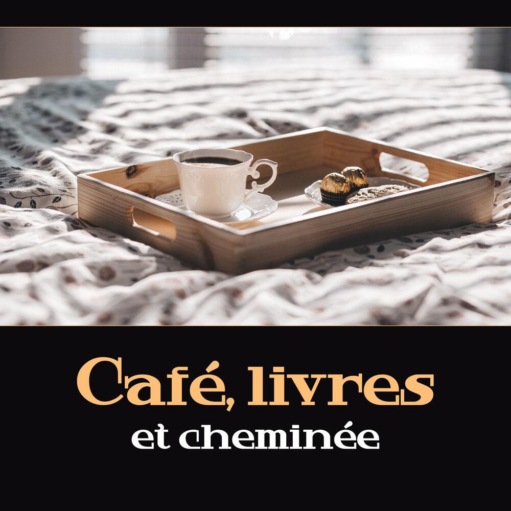 Picture of Café, livres et cheminée - Votre jazz relaxant, Moments calmes à la maison, Temps libre parfait