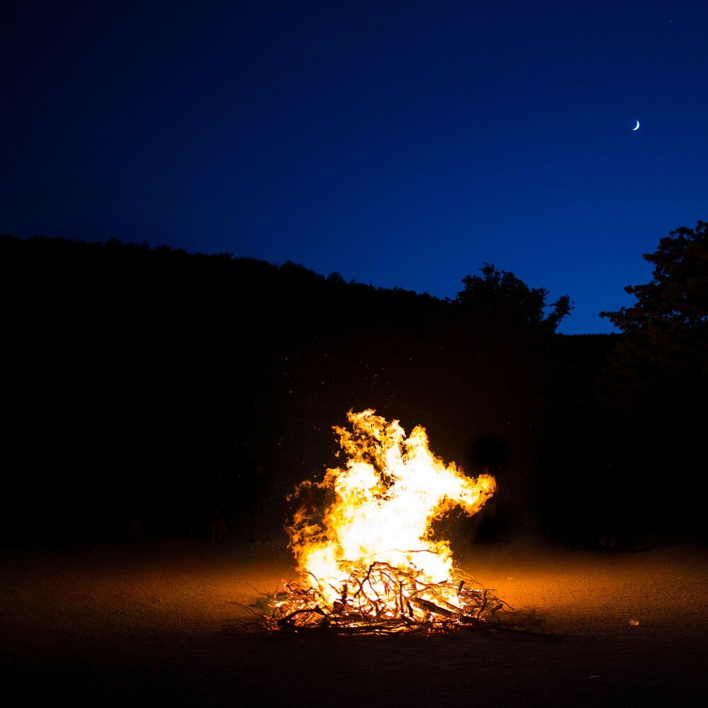 Picture of Radiant Bonfire: Tranquil Night Serenity