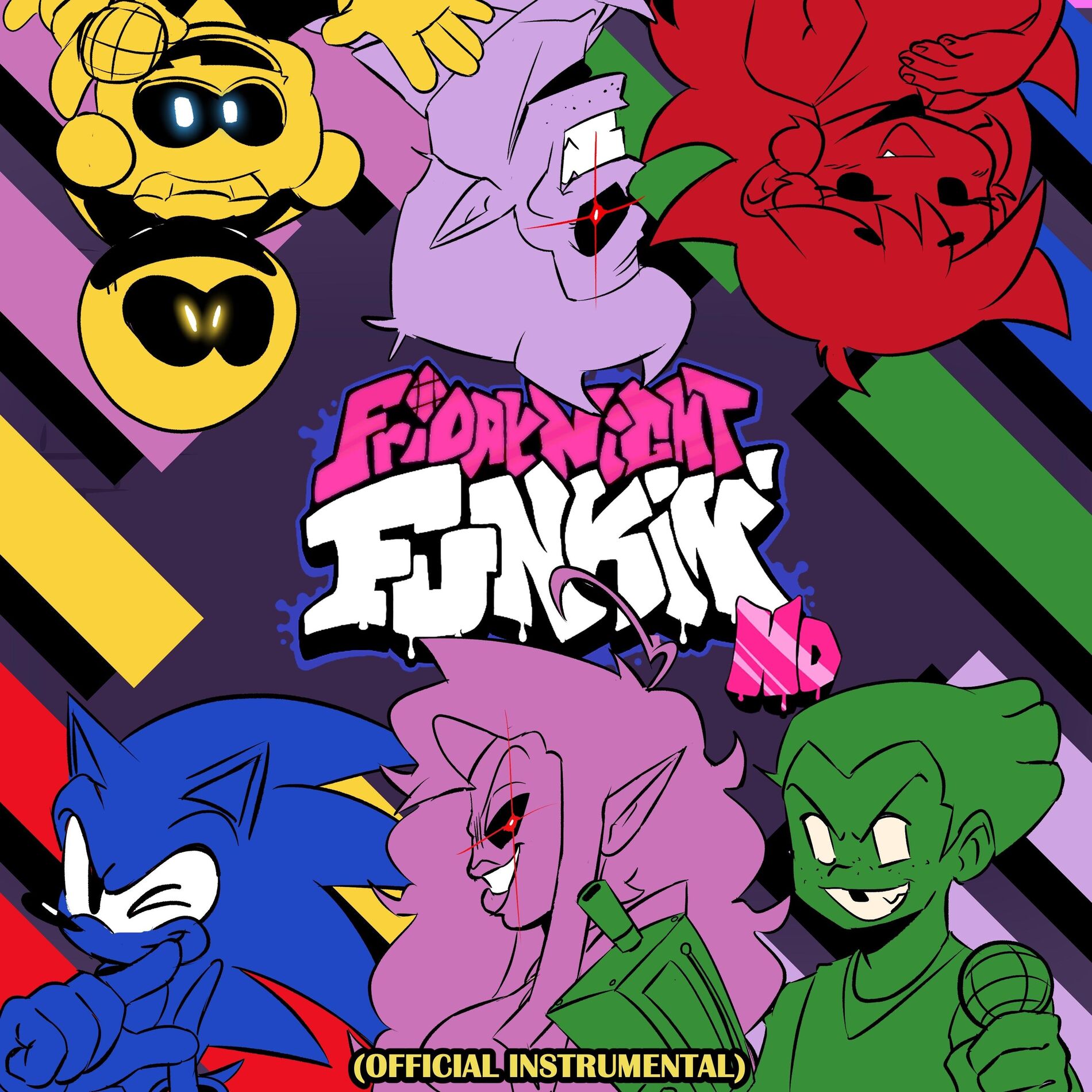 Album cover of Friday Night Funkin' HD (OFFICIAL MOD INSTRUMENTAL SOUNDTRACK) Vol 1.