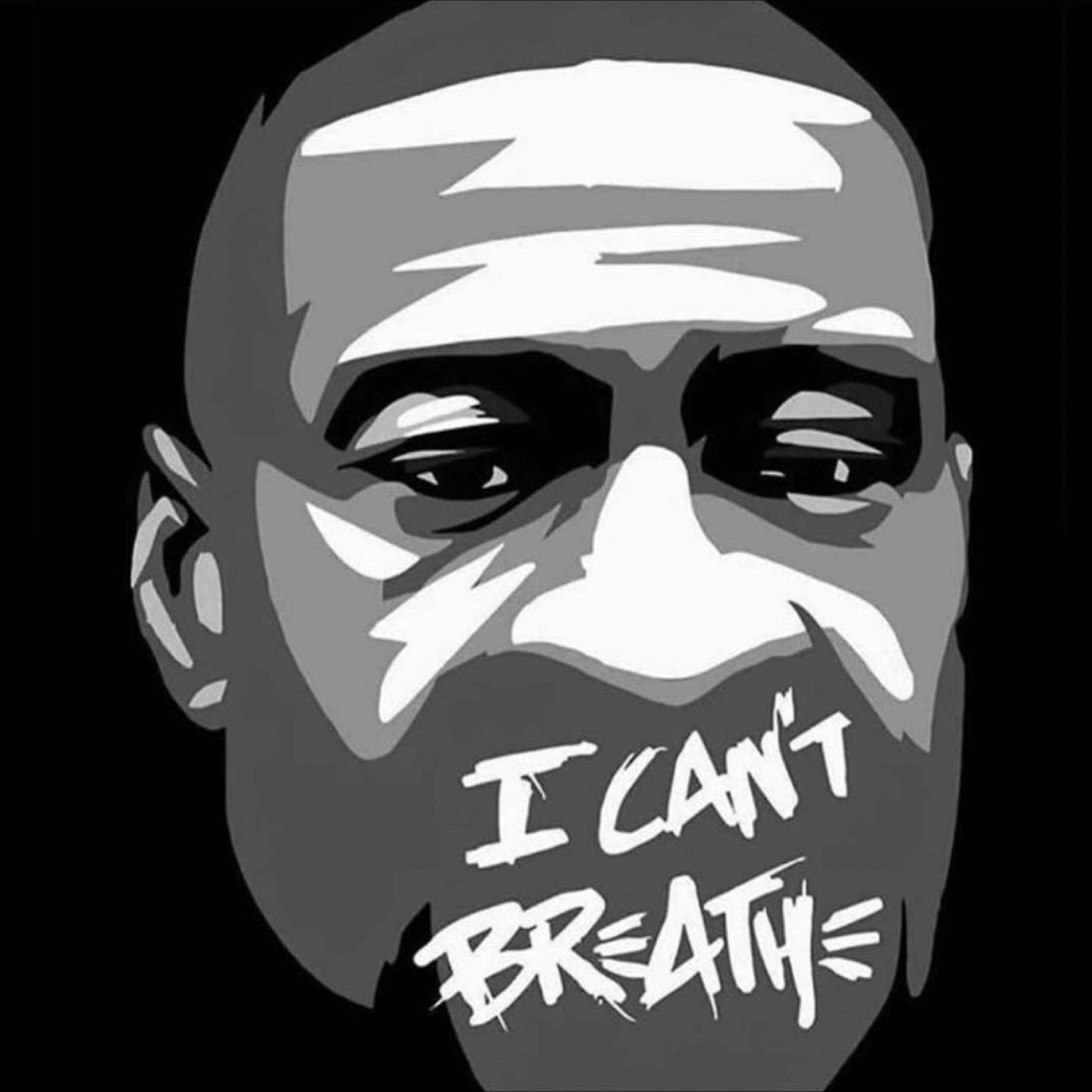 B2ポスター I JUST CAN'T BREATHE George Floyd I can't breathe distressed design 