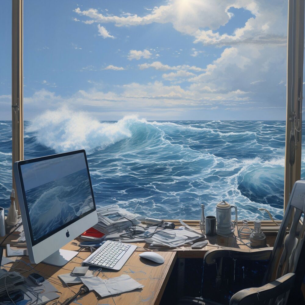 Picture of Ocean Work: Productive Melody Calm