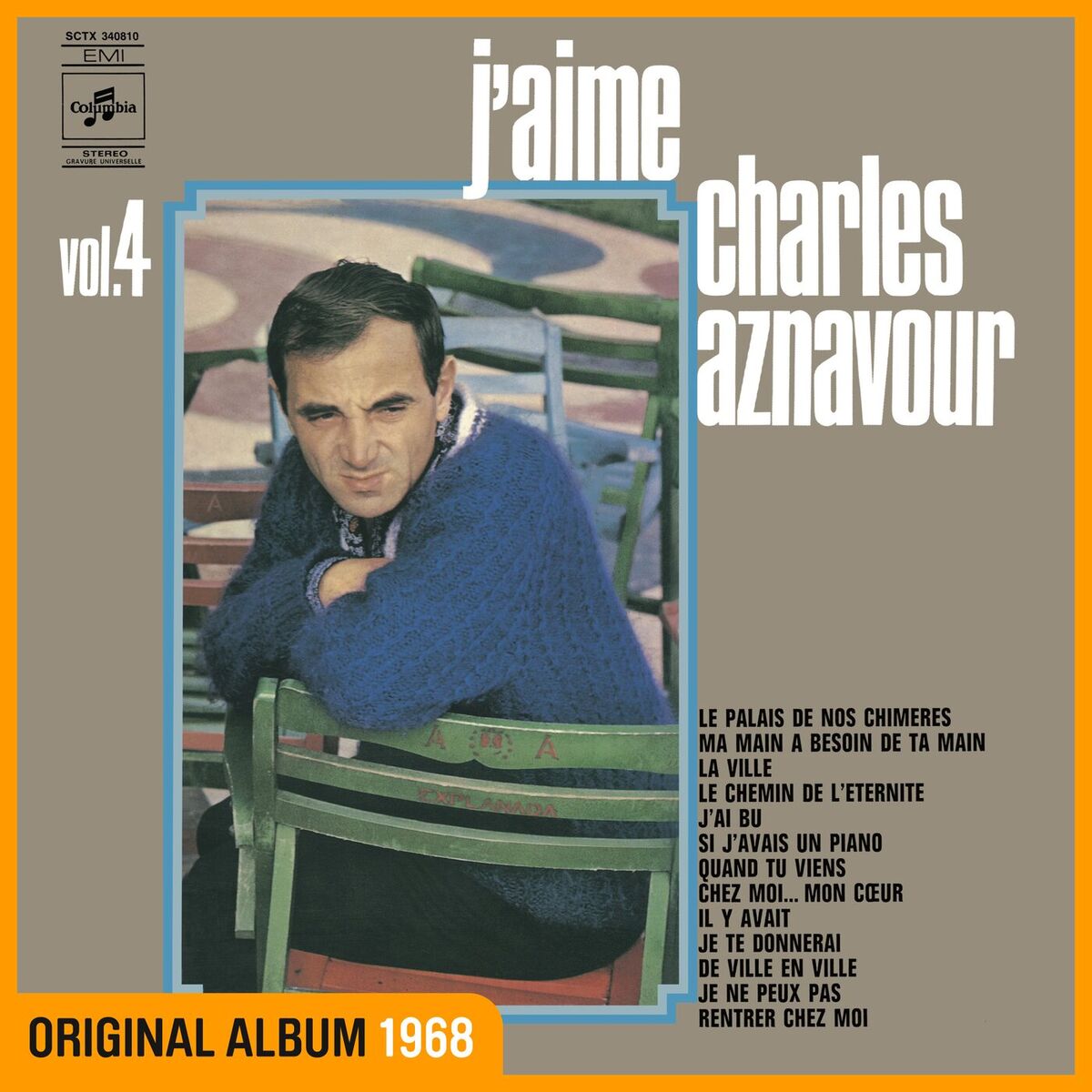 Album cover of J'aime Charles Aznavour Vol. 4 (Réenregistrement Columbia 1968)