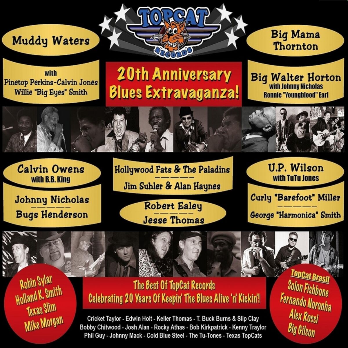 Album cover of Topcat Records 20th Anniversary Blues Extravaganza!
