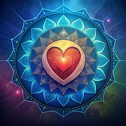 Cover of Unconditional Love: Higher Heart Chakra Frequency & Nature Sounds for Sleep, Thymus Chakra Healing & Balancing