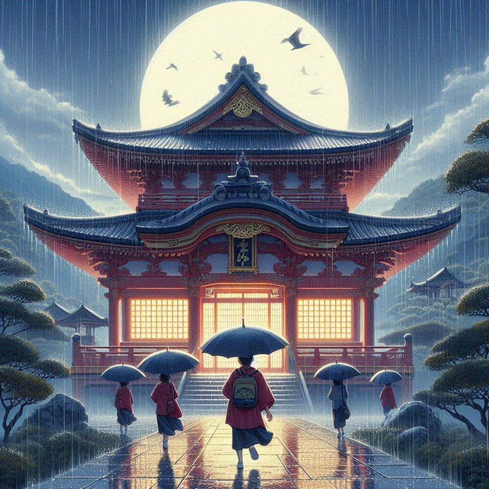 Picture of Heavy Rain While Going to School