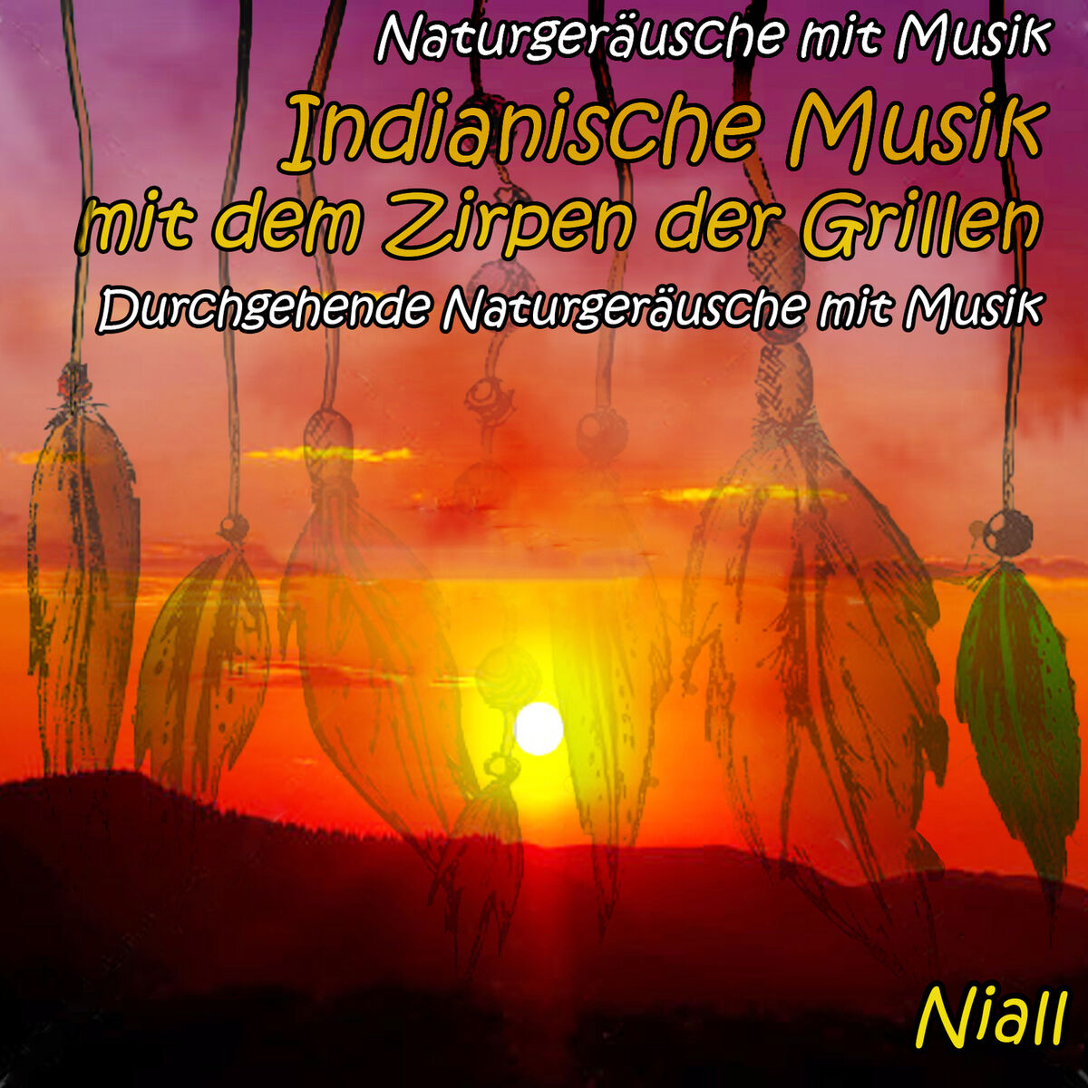 Album cover of Naturgeräusche mit Musik: Indianische Musik mit dem Zirpen der Grillen