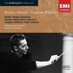 Cover of Britten: Variations on a theme by Frank Bridge; Vaughan Williams: Fantasia on a theme by Tallis; Handel: Water Music Suite