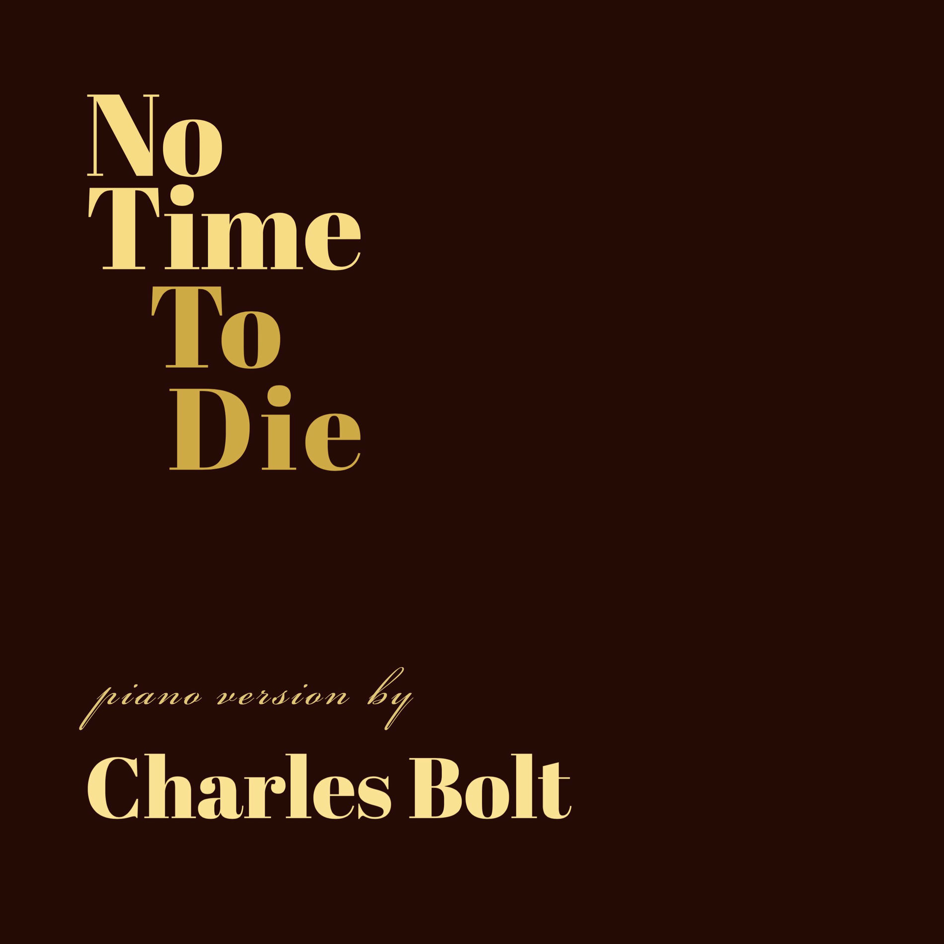 Album cover of No Time To Die (piano version)
