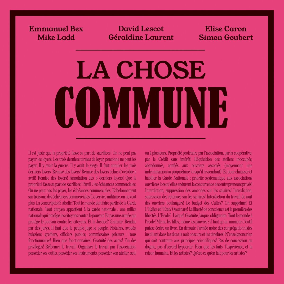 Album cover of La chose commune